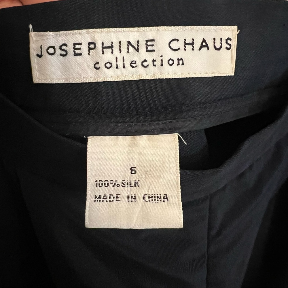 Josephine Chaus Classic Black Silk Top
